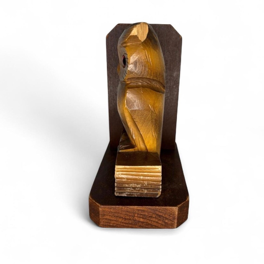 Vintage Wooden Owl Bookend - Picture 2 of 5